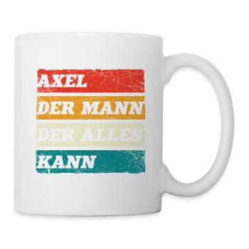 Axel Der Mann Der Alles Kann Vorname Axel - Tasse - Weiß - Rechts