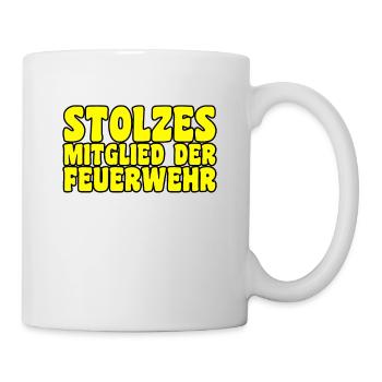 Mitglied der Feuerwehr - Tasse - Weiß - Rechts
