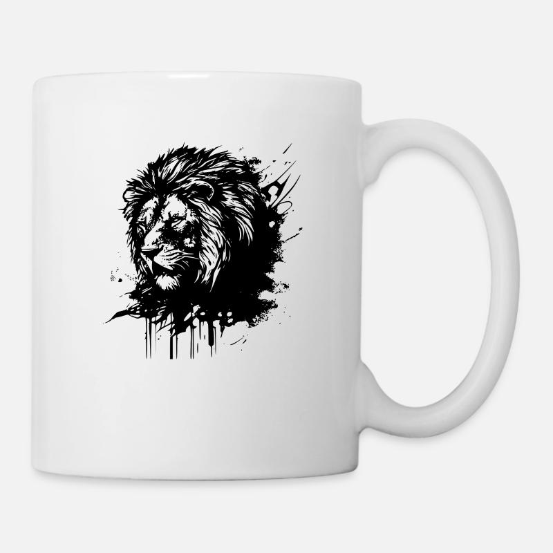 Tête de lion - Mug blanc - blanc