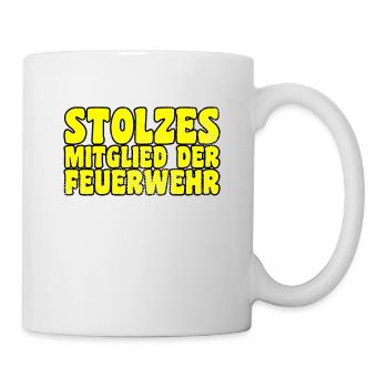 Mitglied der Feuerwehr - Tasse - Weiß - Rechts