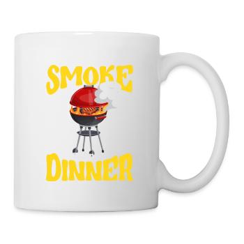 Wo es Rauch gibt, gibt es auch Abendessen BBQ - Tasse - Weiß - Rechts