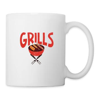 Alle Grills lieben mich lustig Grillen Liebhaber - Tasse - Weiß - Rechts