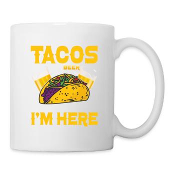 Tacos et bières C’est pourquoi je suis ici Party Cinco De - Mug blanc - blanc - Droite