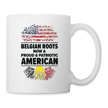 Born Belgian Belgium American USA Citizenship - Mug - white - Right