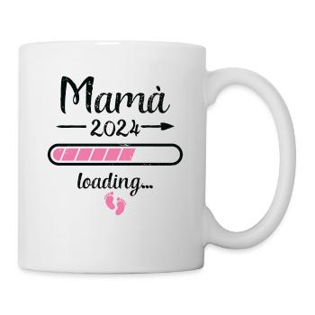Mamá 2024 Loading Schwangerschaft Mutter Mami - Tasse - Weiß - Rechts