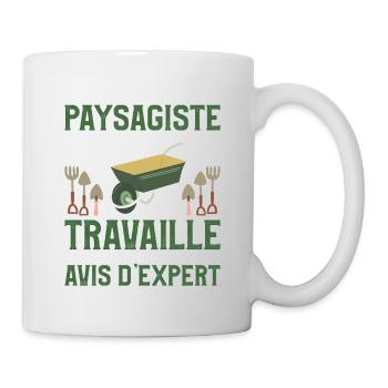 Oui Je Suis Paysagiste Bien Sûr Que Je Me Parle À - Mug blanc - blanc - Droite