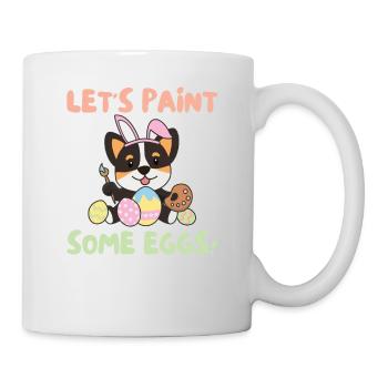 cute dogs for Easter Corgi - Mug - white - Right