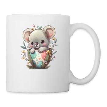 cute koalas for Easter with Easter eggs Koala - Mug - white - Right