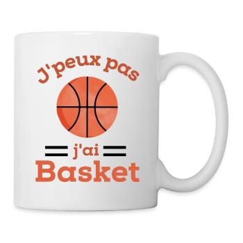 J'peux pas j'ai Basket-cadeau drôle - Mug blanc - blanc - Droite