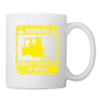 Gabelstaplerfahrer Gabelstaplerfahrer Gabelstapler - Tasse - Weiß - Rechts