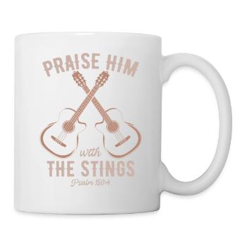 Lobe Ihn Mit Den Saiten Christliche Kirchenmusik - Tasse - Weiß - Rechts