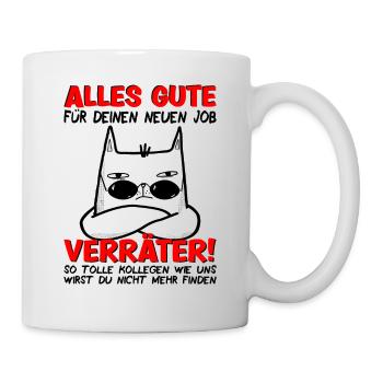 Jobwechsel Neuer Job Abschied Abschiedsgeschenk - Tasse - Weiß - Rechts