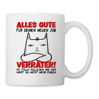 Jobwechsel Neuer Job Abschied Abschiedsgeschenk - Tasse - Weiß - Rechts