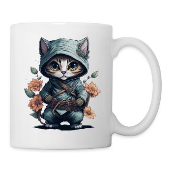 Zeige deine Abenteuerlust mit der Ninja-Katze - Tasse - Weiß - Rechts