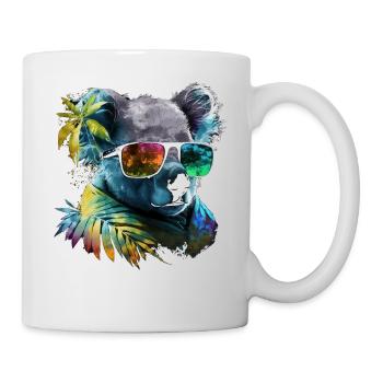 Koala Sonnebrille Bunt Tier Geschenkidee Bär Zoo - Tasse - Weiß - Rechts