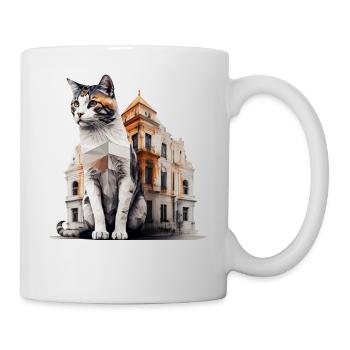 Chat Architecture Art Cadeau Chat Motif Animal - Mug blanc - blanc - Droite