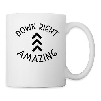Down Right Amazing Shirt Down Syndrome Chemises Awar - Mug blanc - blanc - Droite