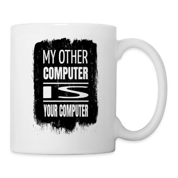 quote awesome coding anonymous hacker joke bday - Tasse - Weiß - Rechts