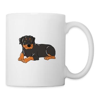 Votre chien est prêt à faire ma canette Rottweiler - Mug blanc - blanc - Droite