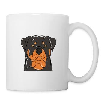 Ne plaisante pas avec mon rottweiler - Mug blanc - blanc - Droite