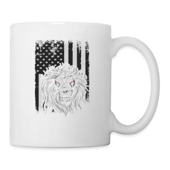 Lion Usa Flag Unleash Your Inner Strength - Mug - white - Right