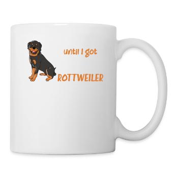 J’étais normal jusqu’à ce que j’obtienne mon 1er Rottweiler - Mug blanc - blanc - Droite