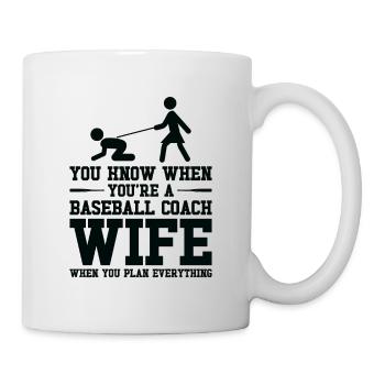 Baseball-Trainerin Ehefrau Berufstätige Mutter - Tasse - Weiß - Rechts