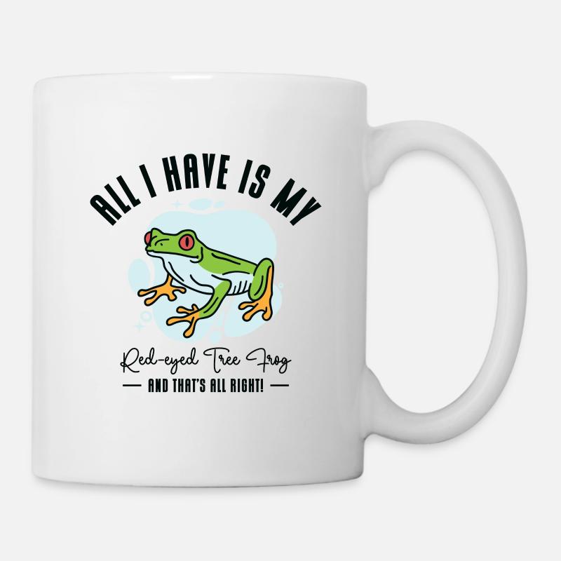 Rainette aux yeux rouges Mignon - Mug blanc - blanc