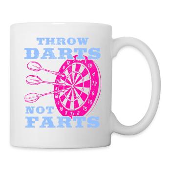 Darts Sport Verein, Dartscheibe, Pfeil Sport Dart - Tasse - Weiß - Rechts