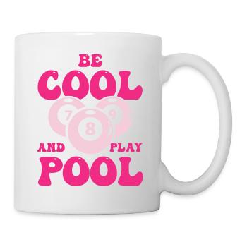 Billiard Poolbillard Snooker Verein Club Billard - Tasse - Weiß - Rechts