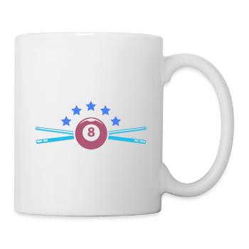 Billiard Poolbillard Snooker Verein Club Billard - Tasse - Weiß - Rechts