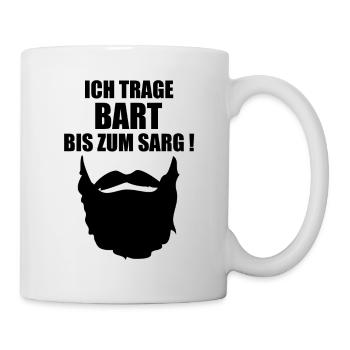 Bart Schnurrbart lustiger Spruch lustige Sprüche - Tasse - Weiß - Rechts