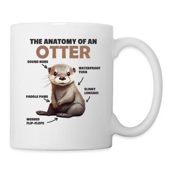 süße Otter Erklärung Anatomy of an Otter - Tasse - Weiß - Rechts