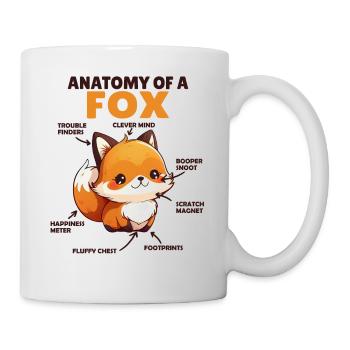 süßer Fuchs Erklärung Anatomy of a Fox - Tasse - Weiß - Rechts