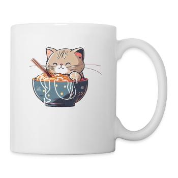 But first ramen cute cat eats ramen - Mug - white - Right