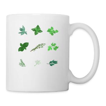 Types d’herbes Plantes Drôle de plante de jardinage - Mug blanc - blanc - Droite