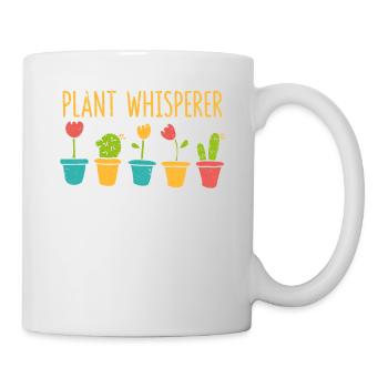 Pflanzenflüsterer Pflanzenliebhaber Lustiger - Tasse - Weiß - Rechts