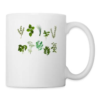 Types d’herbes Plantes Drôle de plante de jardinage - Mug blanc - blanc - Droite
