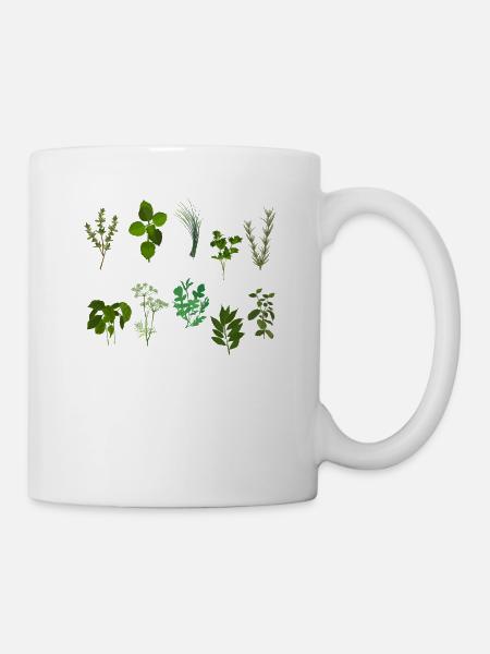 Kräuter Arten Pflanzen Lustig Gartenarbeit Pflanze - Tasse - Weiß