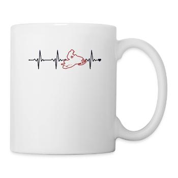 Snowmobile Heartbeat Schneemotorrad Snowmobile - Tasse - Weiß - Rechts
