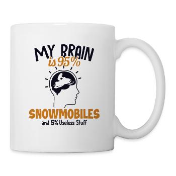 My Brain is 95% Snowmobile Snowmobile Driver - Mug - white - Right