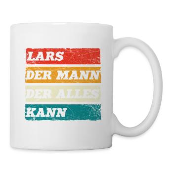 Lars Der Mann Der Alles Kann Vorname Lars - Tasse - Weiß - Rechts
