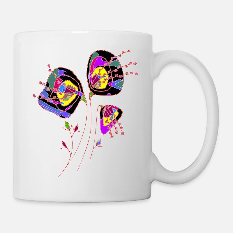 Blumen - Tasse - Weiß