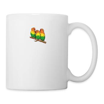 Agaporniden I Unzertrennliche Motiv für Vogel - Tasse - Weiß - Rechts