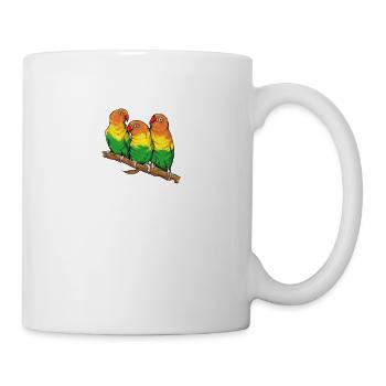 Agaporniden I Unzertrennliche Motiv für Vogel - Tasse - Weiß - Rechts