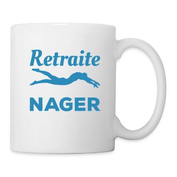 Mon Plan Retraite C'est De Nager Plongeur Plongée - Mug blanc - blanc - Droite