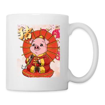 Jahr Des Schweines Mondneujahrsfest Chinesisches - Tasse - Weiß - Rechts