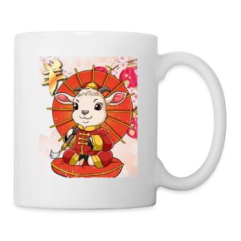 Année de la chèvre Nouvel An lunaire chinois - Mug blanc - blanc - Droite