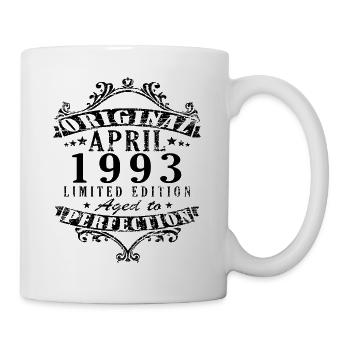 30th birthday April Vintage 1993 Vintage - Mug - white - Right
