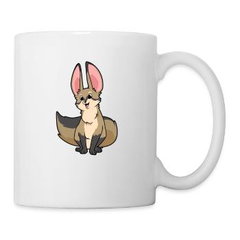 Kawaii Chien à oreilles de chauve-souris - Mug blanc - blanc - Droite